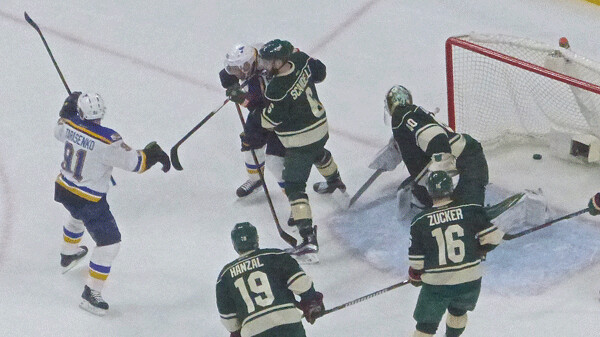 Wild captain Mikko Koivu (9) scored on a rebound at 10:38 of the third period to ignite the rally that ultimately forced overtime. Photo credit: John Gilbert