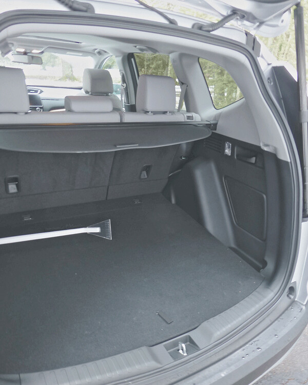 Despite its compact exterior, the CR-V seats five and still has surprisingly roomy cargo space under the hatch. Photo credit: John Gilbert