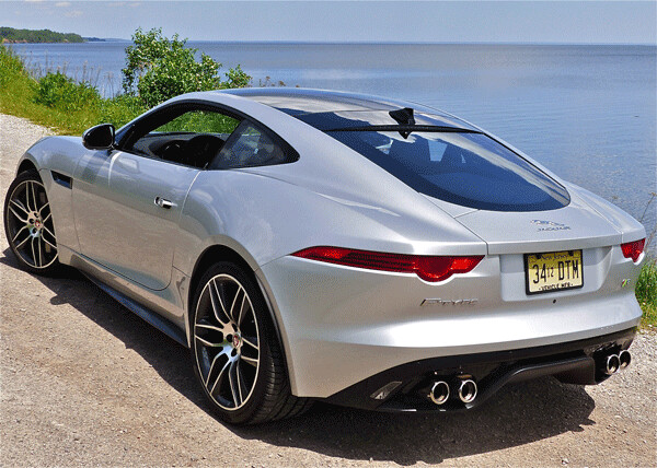 Even the most stunning classic Jag E-Types can’t outshine the new F-Type Coupe. Photo credit: John Gilbert