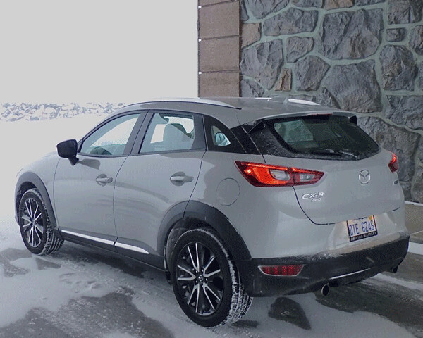 CX-3’s graceful contours capture light in an attractive package, front, side and rear. Photo credit: John Gilber