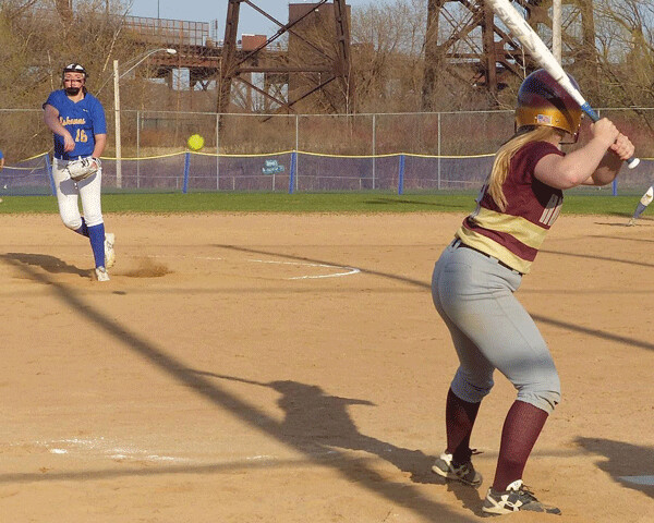 Emily Wilson struck out 10 Denfeld batters in Esko’s 6-1 victory at Wade Field Monday. Photo credit: John Gilbert