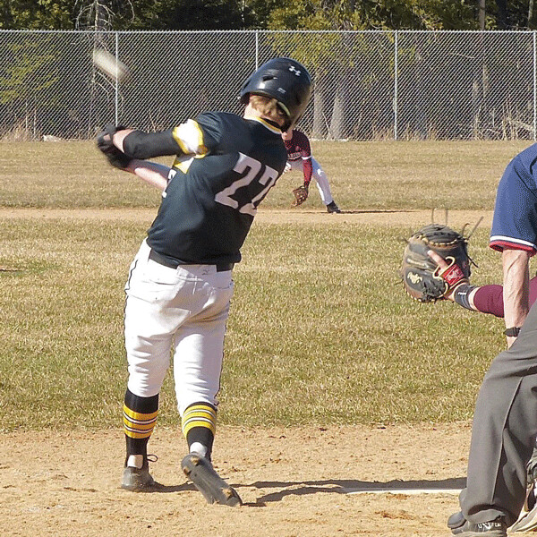 Marshall’s junior shortstop Maddux Baggs connected for a 3rd-inning double to ignite a rally in the 10-2 victory at Two Harbors. Baggs was 4-for-5 with 3 doubles and 3 stolen bases. Photo credit: John Gilbert