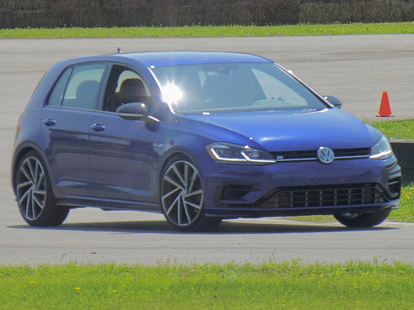 Son Jack drove to an unprecedented 1-2-3 finish, driving this Golf R for first and third.