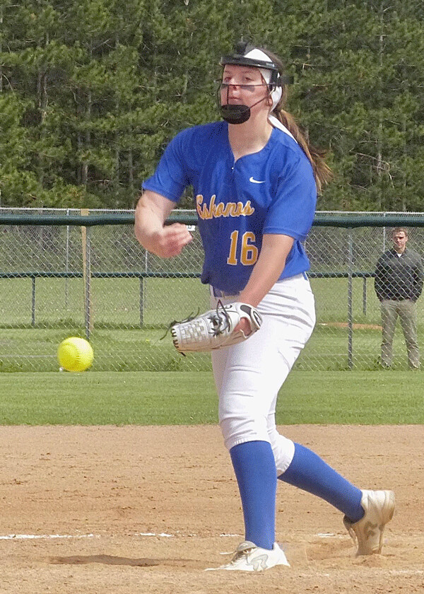 Esko pitcher Emilee Wilson had to beat Virginia for the second straight time to send the Eskomos to their third straight state tournament. Photo credit: John Gilbert