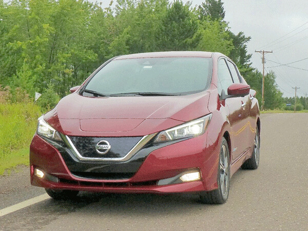 The new Leaf for 2018 shares the Nissan family nose from other sedans and SUVs, which makes it more mainstream. Photo credit: John Gilbert