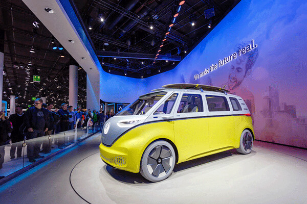 Fans of electric vehicles (EVs) can’t wait for Volkswagen’s prototype I.D. Buzz — an all-electric revamp on the  iconic VW bus — to become a production model within the next couple of years. Credit: Marco Verch, FlickrCC.