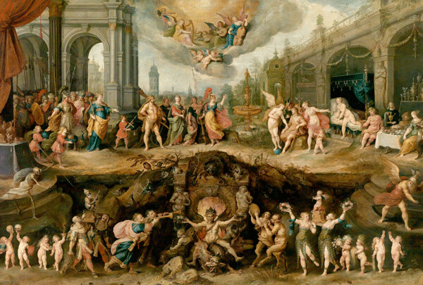 Frans Francken (II) - Mankind’s Eternal Dilemma – The Choice Between Virtue