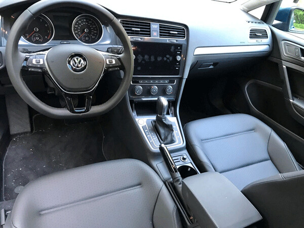 Classy and refined interior surfaces make the base Golf rise to sporty stature.  Photo credit: John Gilbert