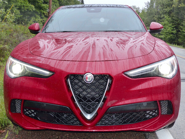 The Alfa Romeo Stevio, with engine built by Ferrari Formula 1 race engineers, worked as part of the art of driving in the rain over the weekend. Photo credit:  John Gilbert
