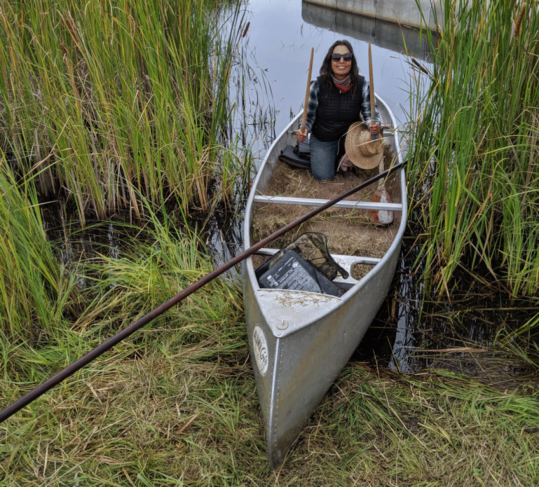 Winona LaDuke in Canoe