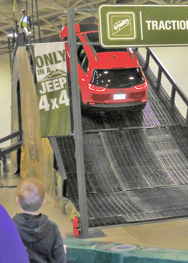 Youngster mesmerized by Jeep demonstration at recent Twin Cities Auto Show. Photo credit: John Gilbert