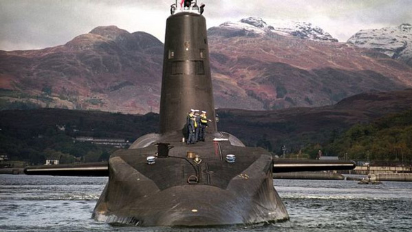 The British Royal Navy’s trident ballistic missile submarine Vanguard