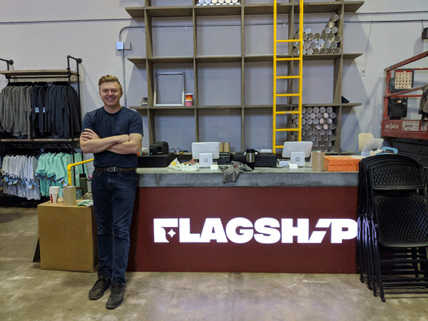 an Scherber stands by the front counter of his new retail store - Photo by Felicity Bosk 