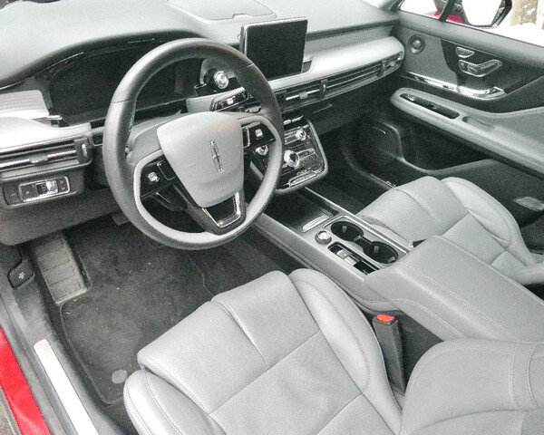 Luxurious leather seats set off classic interior.